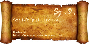 Szilágyi Uzonka névjegykártya